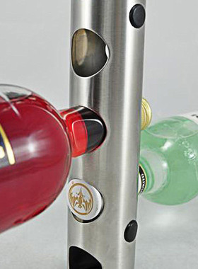 不锈钢挂墙式酒架柱形红酒架多只红酒架壁挂悬挂酒架创意葡萄酒