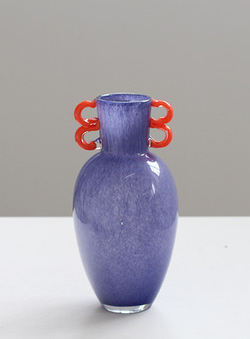 怡露工艺彩色耳朵批发玻璃花瓶设计新品家居摆件酒店桌面摆件加厚