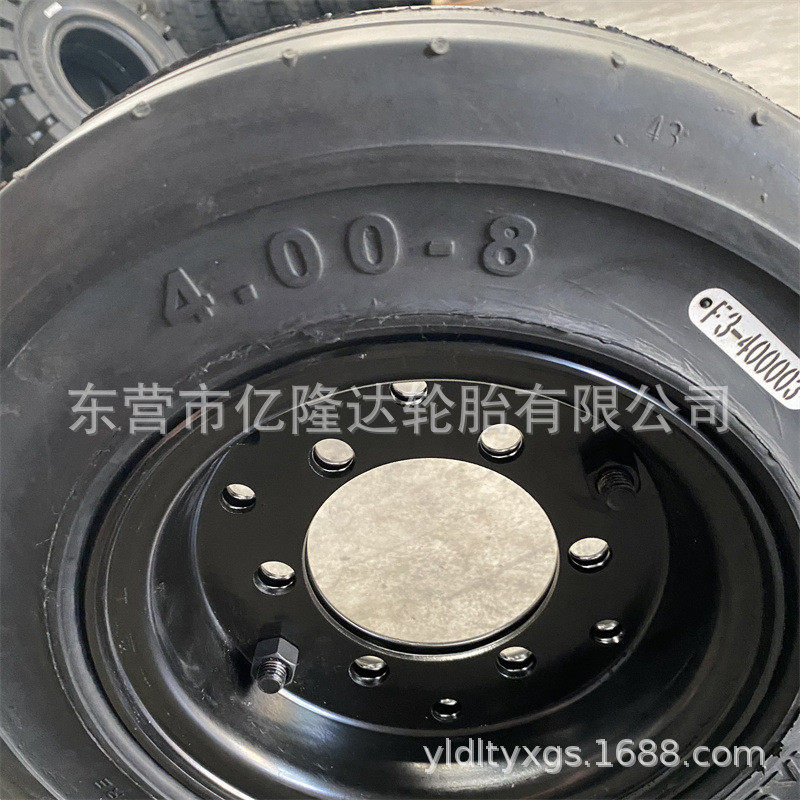 热销航空地面机场设备条纹轮胎装配轮毂4.00-8静音轮叉车平面实心,淘宝优惠券,粉丝福利购,淘宝优惠卷
