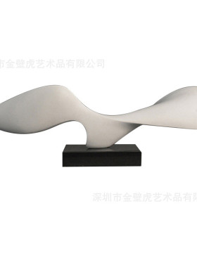 样板房树脂抽象摆件售楼处玄关横向现代风格雕塑艺术品纯净白色