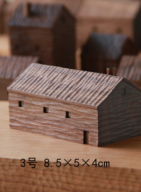 雨木｜小木屋摆件纯手工雕刻家居摆件微景观小房子装饰创意礼品