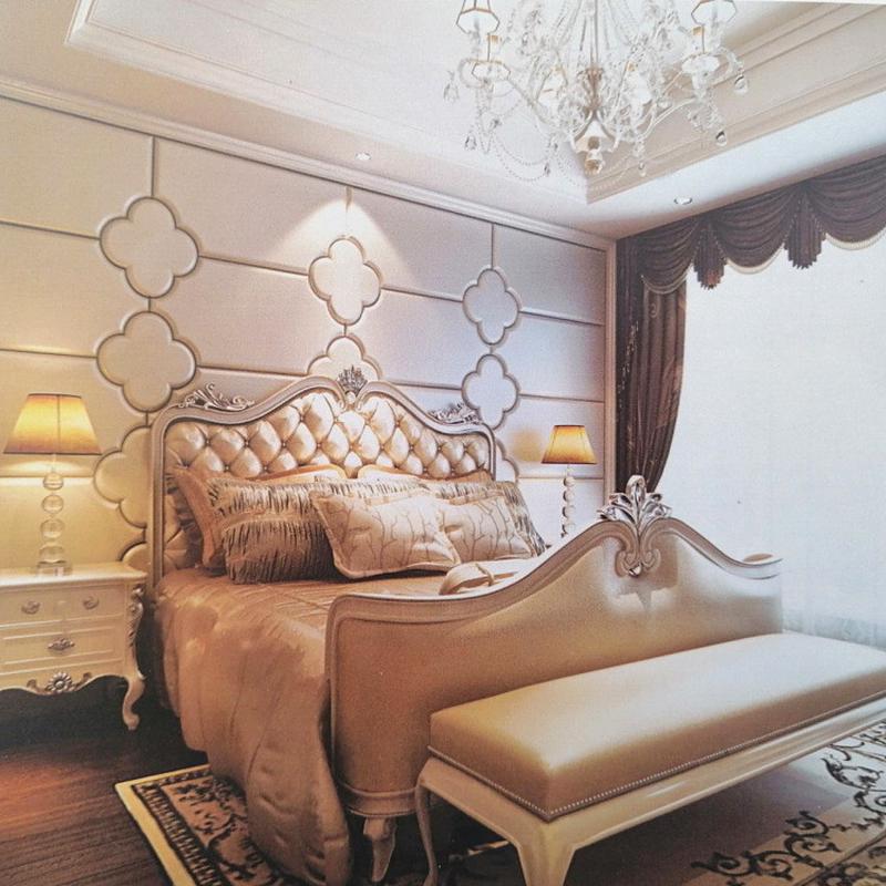 床头包极简风背景墙酒店工程家装新中式客厅卧室软硬硬包墙面装饰 - 图3