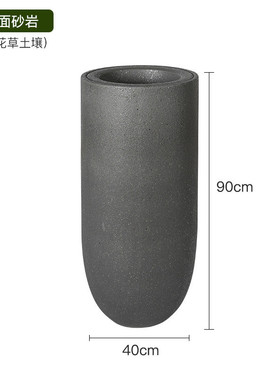 厂家户外大号圆形花瓶室内组合绿植盆栽简约玻璃钢花盆落地摆件