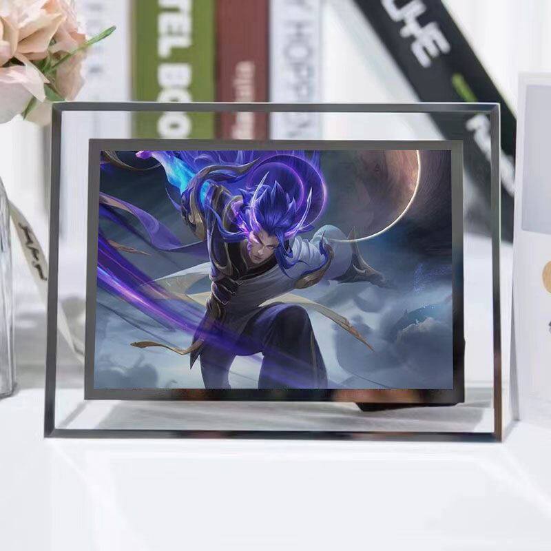 王者荣耀水晶李信公孙离合影王者荣耀水晶相框定制照片摆件送男女朋友生日礼物