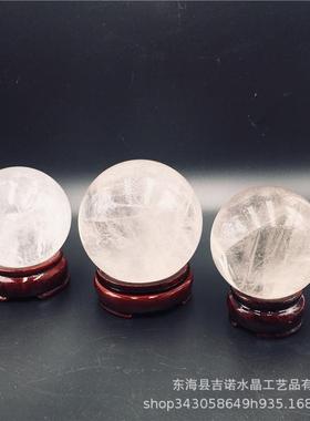 吉诺水晶厂家居家白水晶球摆件白水晶球办公室批发摆件装饰品