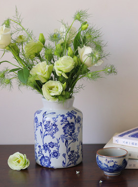 青花瓷花瓶景德镇花瓶水培陶瓷高级感客厅摆件花器