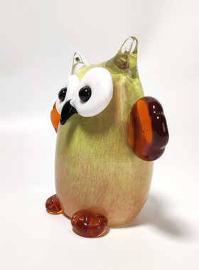 热销新品玻璃动物猫头鹰简约风格创意家居客厅电视柜玄关艺术软装