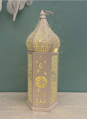 铁艺风灯展示家用桌面led星星灯灯笼装饰工艺品家居摆件