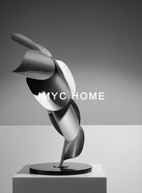 热销轻奢抽象金属展示柜叶子艺术摆件雕塑样板间叠层办公室落地装