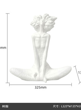 现代简约抽象卡通人物雕塑摆件客厅售楼处样板房设计师家居装饰品