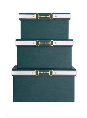 桌面收纳盒批发挂圈首饰盒木质厂家样板房软装摆件翻盖礼品包装盒