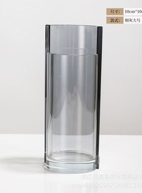 轻奢玄关竹筒水晶花器客厅几何电视柜茶室民宿直播间床头柜工艺品