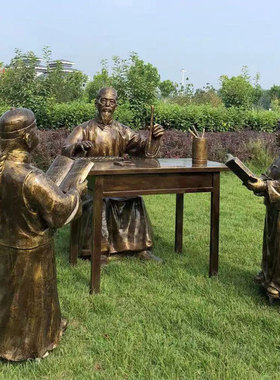 玻璃钢广场铜人物雕塑现货公园仿装饰品户外景观园林落地摆件