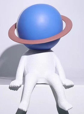 儿童房摆件白色太空人玄关酒柜客厅现代摆设工艺样板房软装创意