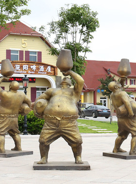 热销现代铸铜流水人物雕塑玻璃钢仿铜树脂校园摆件商业步行街小品