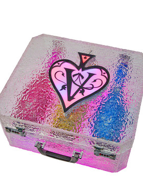 酒吧ktv黑桃a香槟透明洋酒箱酒具三支装香槟展盒子led灯发光冰桶