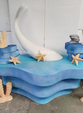 热销海洋生物泡沫雕塑 贝壳珊瑚 舞台影视道具 美景商场观陈装饰