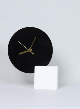 北欧轻奢亚克力座钟钟表摆件样版房间书桌书柜现代隔断软装饰品