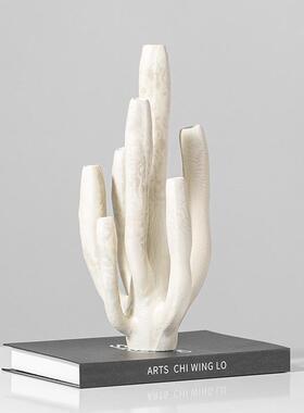 热销现代简约创意海藻异型艺术工艺品装饰品摆件书房轻奢抽象软装