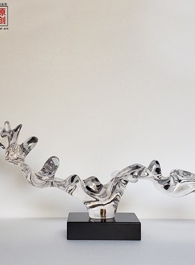 热销白色新款品树脂抽象摆件家居透明餐厅摆设装饰工艺品雕塑酒店