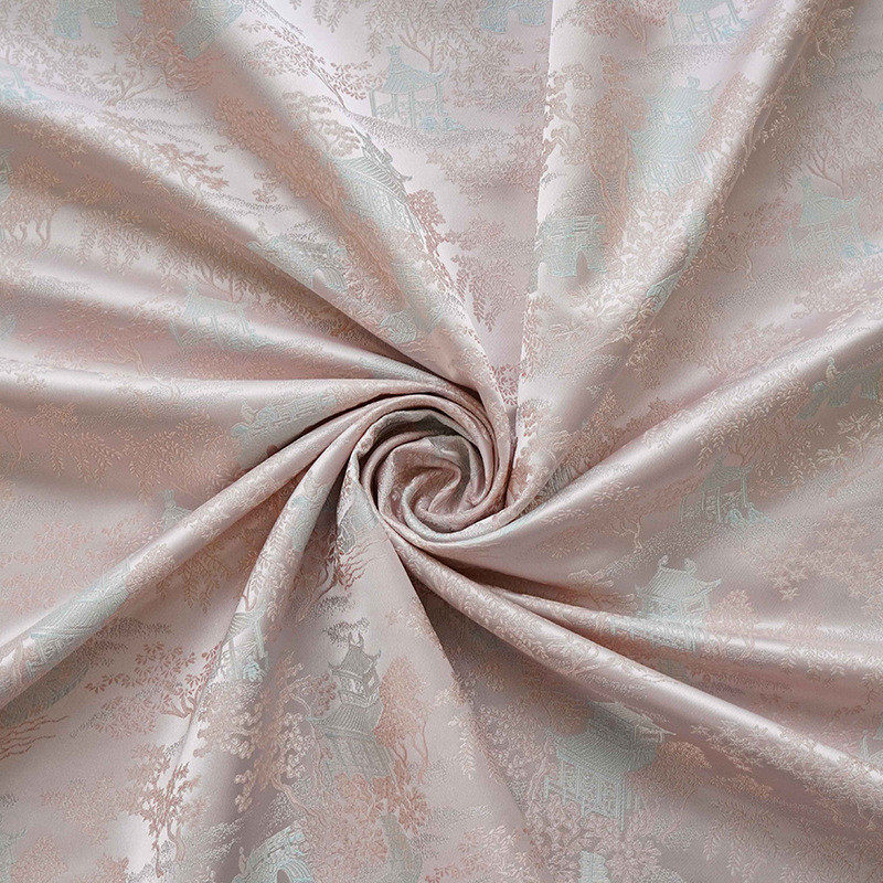 新款古风织锦缎挺括汉服提花布料复古马甲质感时装旗袍装饰面料,淘宝优惠券,粉丝福利购,淘宝优惠卷