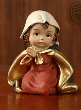 跨境供应商圣诞卡通马槽组摆件场景古典礼物树脂工艺品