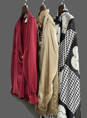 北欧样板房女士衣柜软装饰品摆件组合套装托盘酒红色样板间衣帽间