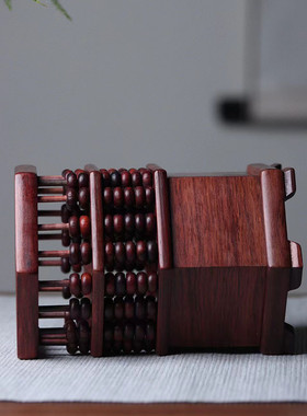 酸枝木笔筒办公室桌面中国风摆件开业实木质实用礼品