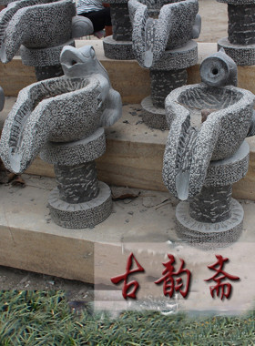 厂家批发青石石雕鱼缸仿古长荷花鱼缸室内花盆石雕庭院园林摆件