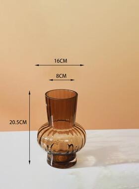 花瓶玻璃高级感灯笼创意中式中古大小ins风高颜值房间装饰品复古