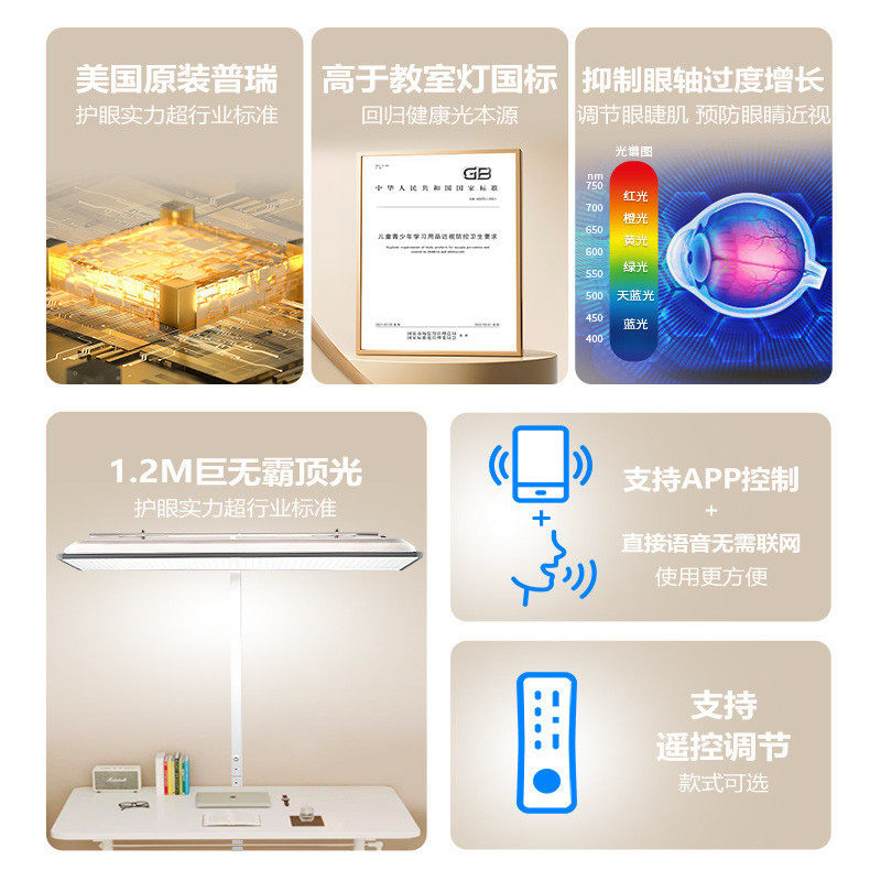 全光谱教室灯护眼大路灯办公吊灯学习落地灯普瑞无蓝光RG0教育灯,淘宝优惠券,粉丝福利购,淘宝优惠卷