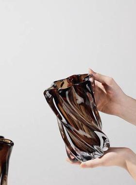 热销创意高级感花瓶摆件琉璃家居客厅样板间玄关干花软装饰品摆件