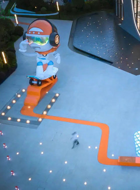 玻璃钢户外大型IP卡通雕塑打卡美陈商场摆件源头生产厂家设计