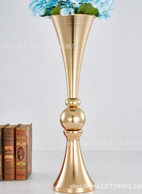 酒店用品婚庆路引铁艺婚礼t台道具主桌花瓶家居插花装饰摆件