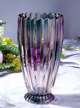 北欧玻璃花瓶摆件ins风样板间客餐厅花瓶插花高装饰品高级感颜值