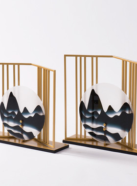 玄关家居亚克力山水屏风摆件新中式茶室禅意卖场电视柜边几装饰品