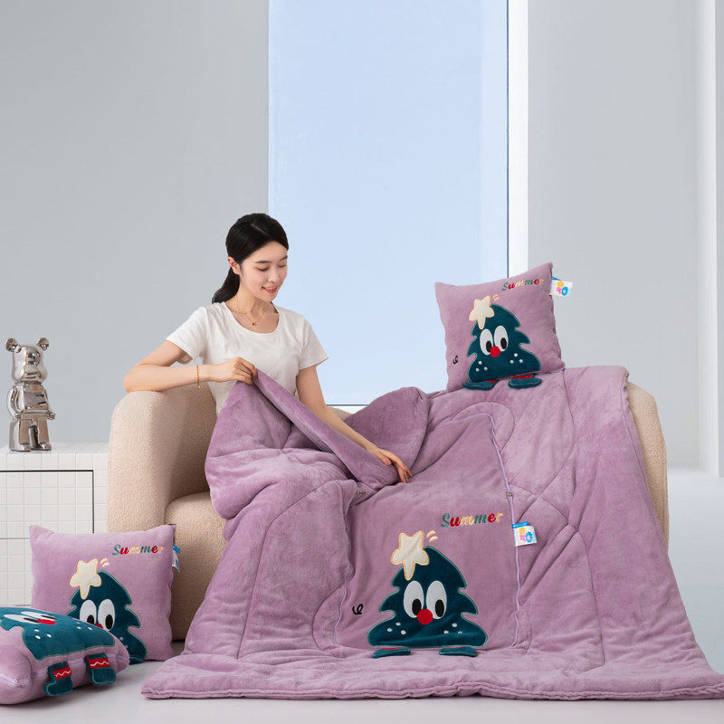 水晶超柔抱枕被子两用可折叠汽车沙发靠垫可爱办公室午睡毯子加厚,淘宝优惠券,粉丝福利购,淘宝优惠卷