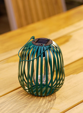 太阳能户外灯铁艺灯笼挂灯室外线条灯庭院装饰照明花园工艺品