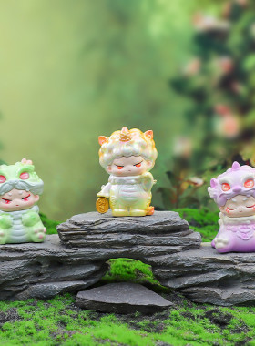 厂家直销国潮风兜兜瑞兽盲盒神兽公仔潮玩礼品树脂桌面摆件批发