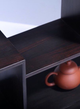 热销紫光檀竹节博古架家居摆件木质古典书架摆饰厂家直销