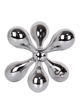 热销现代轻奢家居分子摆件样板房七彩客厅售楼处装饰品摆件