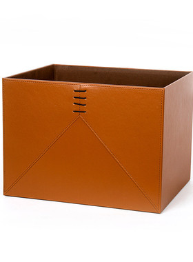 软装皮质收纳箱衣柜衣帽间样板房饰品摆件收纳盒储物箱盒摆件