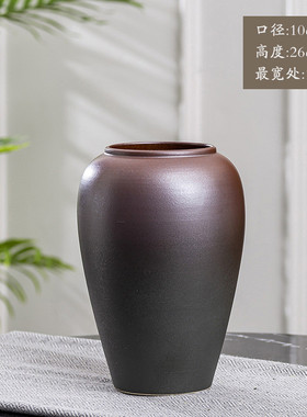 卧室干花装饰摆件陶瓷客厅插花陶罐小花盆花器水养花瓶装饰品镶嵌