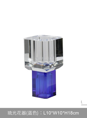 轻奢简约插花迷你花瓶摆件酒店卫生间床头柜餐厅摆放艺术品方形器