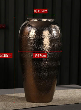 景德镇陶瓷花瓶摆件家用欧式复古花盆干花假花仿真花插花现代简约