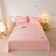 Autumn and winter cotton thickened bed sheets single-furry solid color simple bedding single piece bed sheet right angle Nantong home textile