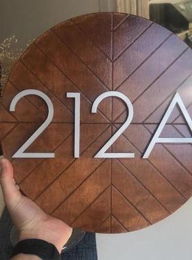 热销木质门牌门牌个性家用民宿门牌号小木屋牌号