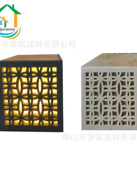 热销仿灯饰雕塑砂岩人造砂岩镂空四方地灯酒店别墅装修景观照明材