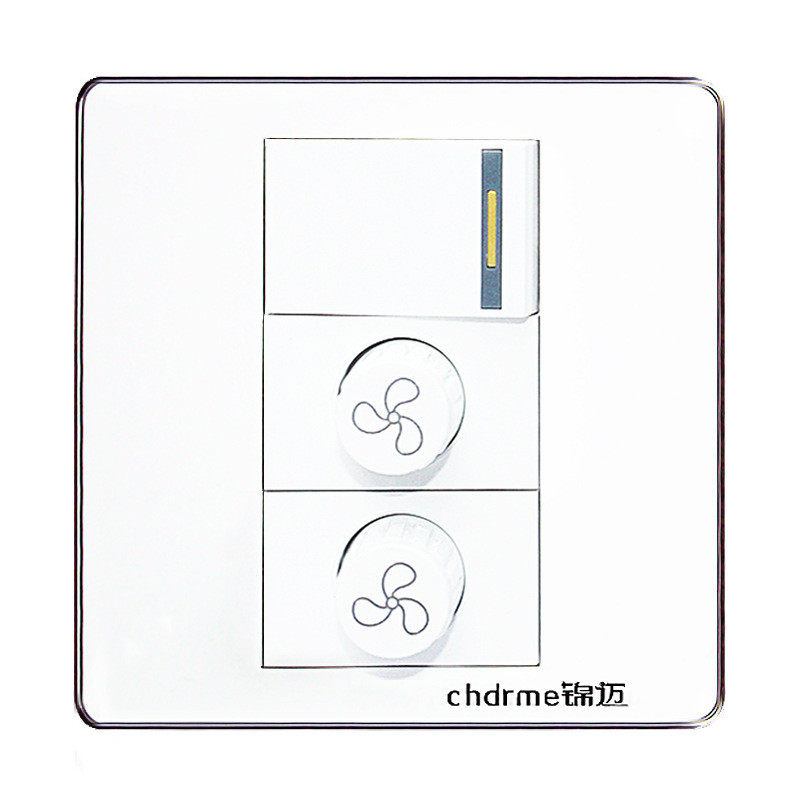 锦迈暗装86型双钮调速器一开两位吊扇开关单开双控+2无级调速开关,淘宝优惠券,粉丝福利购,淘宝优惠卷