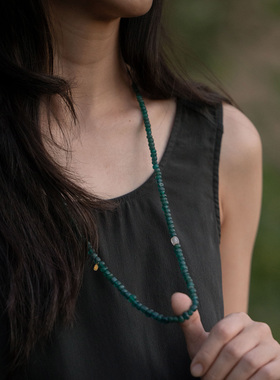 封面是花老琉璃水晶24K金长项链